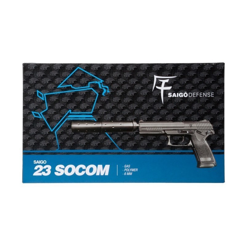 MK23 SOCOM Style Gas Pistol with Silencer - Saigo Defense