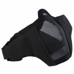 Mk.II Steel Half Face Maschera a rete metallo e tessuto - INVADER GEAR