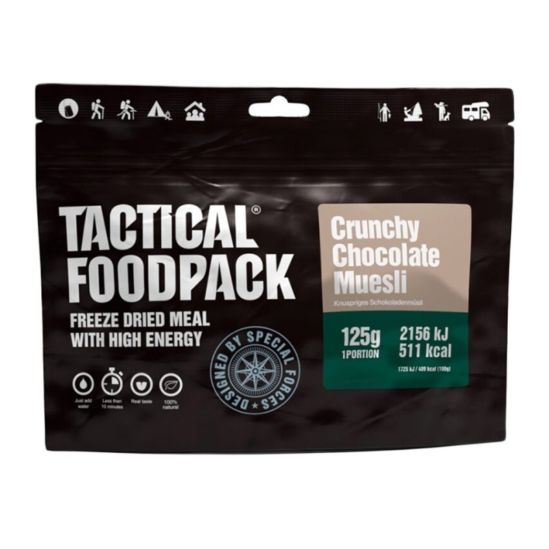 CRUNCHY CHOCOLATE MUESLI Breakfast - 125g - TACTICAL FOODPACK