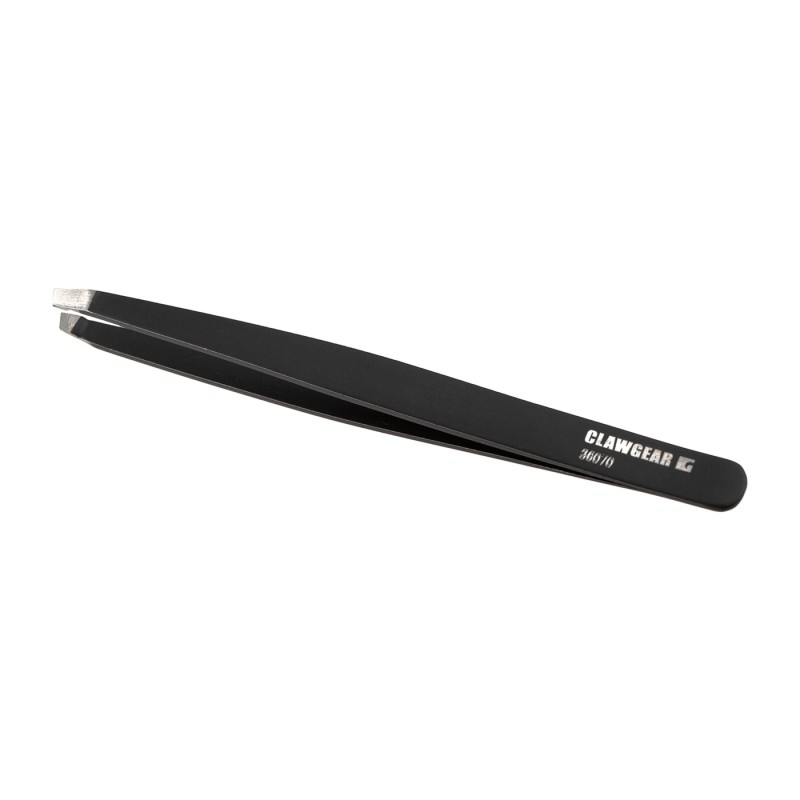 SLANT TIP PINZETTE 11.5CM - BLACK - CLAWGEAR