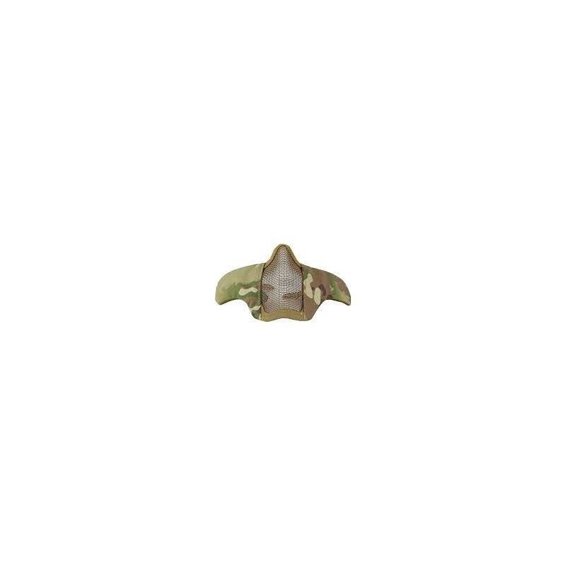 Maschera paradenti V2 Steel HALF FACE  rete in metallo e tessuto - Delta Tactics
