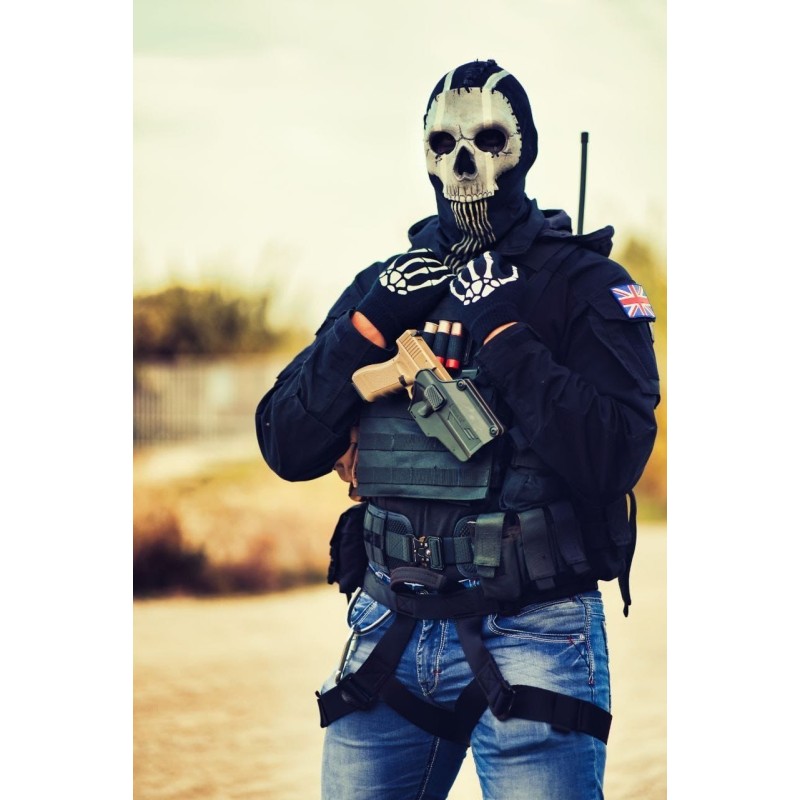 GHOST OPERATOR MASK 2022 MW2 WEARABLE WITH BALACLAVA - GADGETTONE 3D