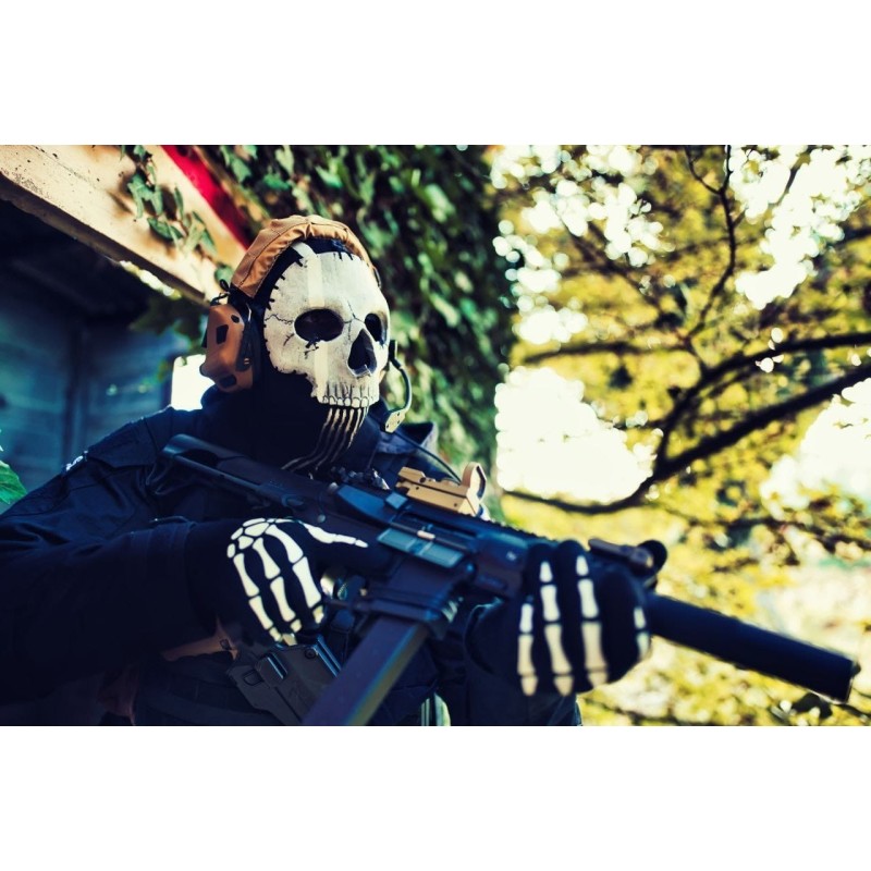 GHOST OPERATOR MASK 2022 MW2 WEARABLE WITH BALACLAVA - GADGETTONE 3D