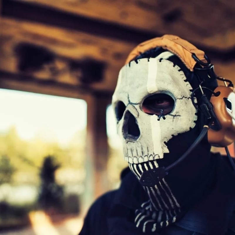GHOST OPERATOR MASK 2022 MW2 WEARABLE WITH BALACLAVA - GADGETTONE 3D