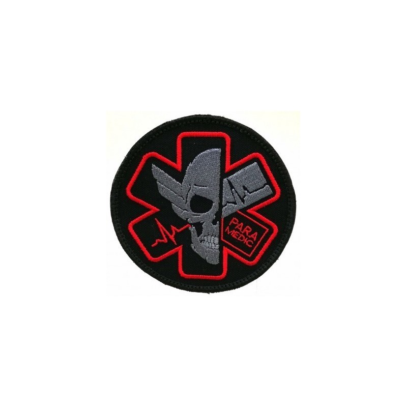 PATCH TESSUTO PARAMEDIC SKULL - BLACK