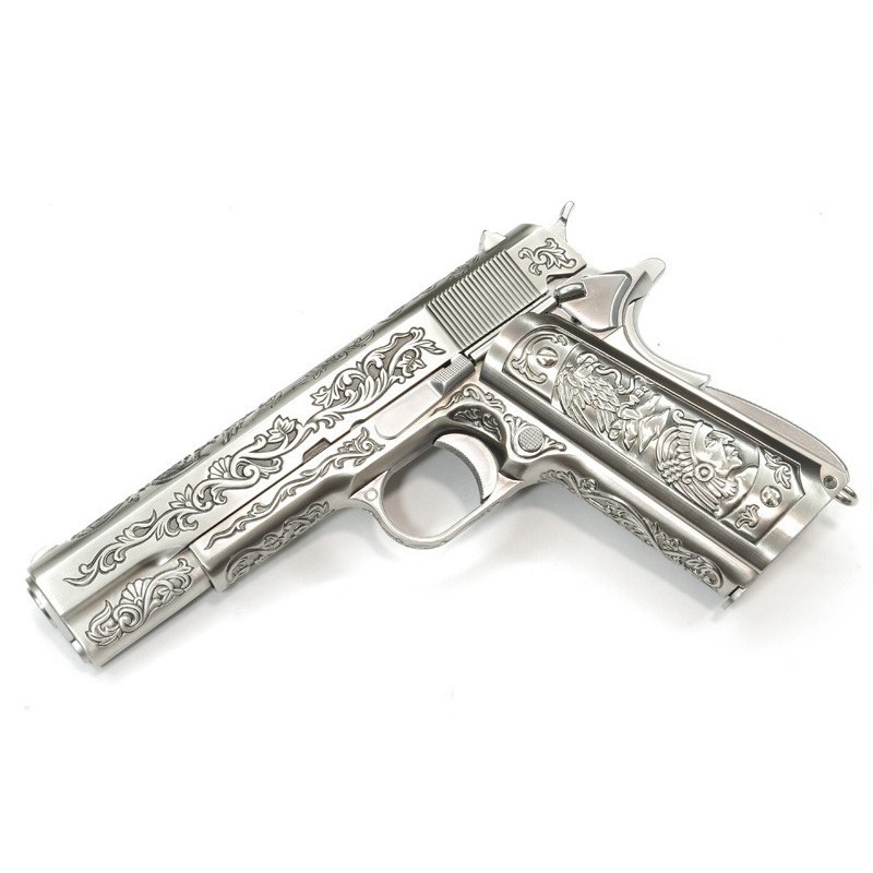 Pistola green gas 1911 ETCHED DRUG LORD full metal - WE