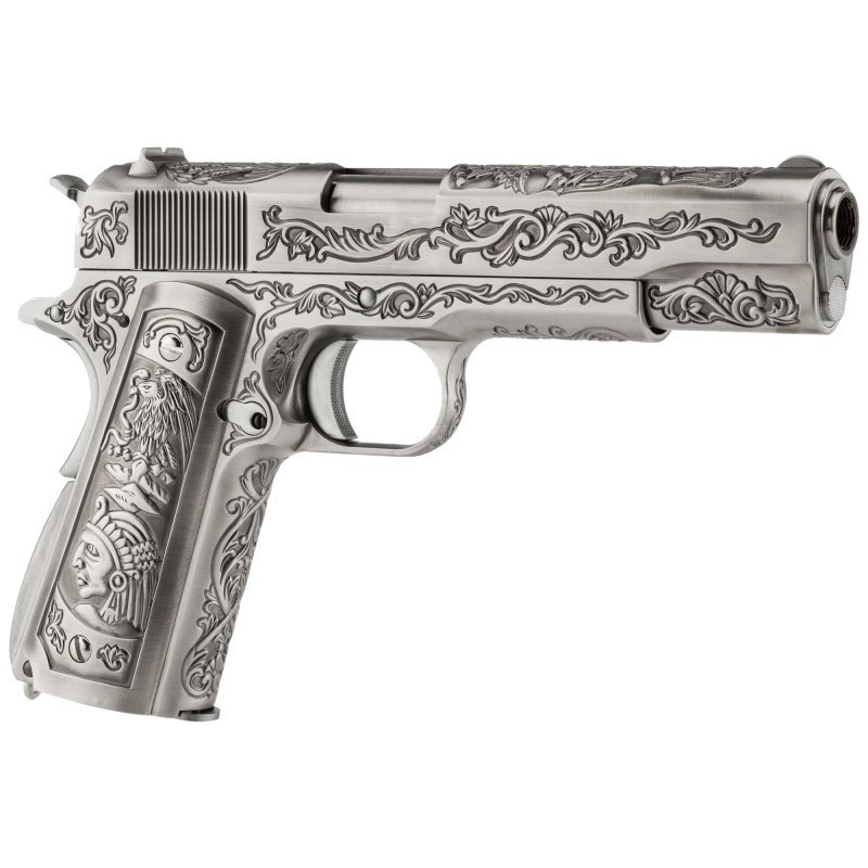 Pistola green gas 1911 ETCHED DRUG LORD full metal - WE