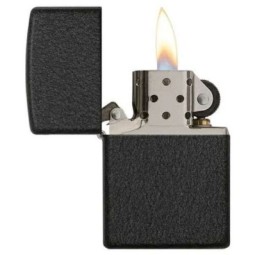 ZIPPO BLACK CRACKLE LIGHTER