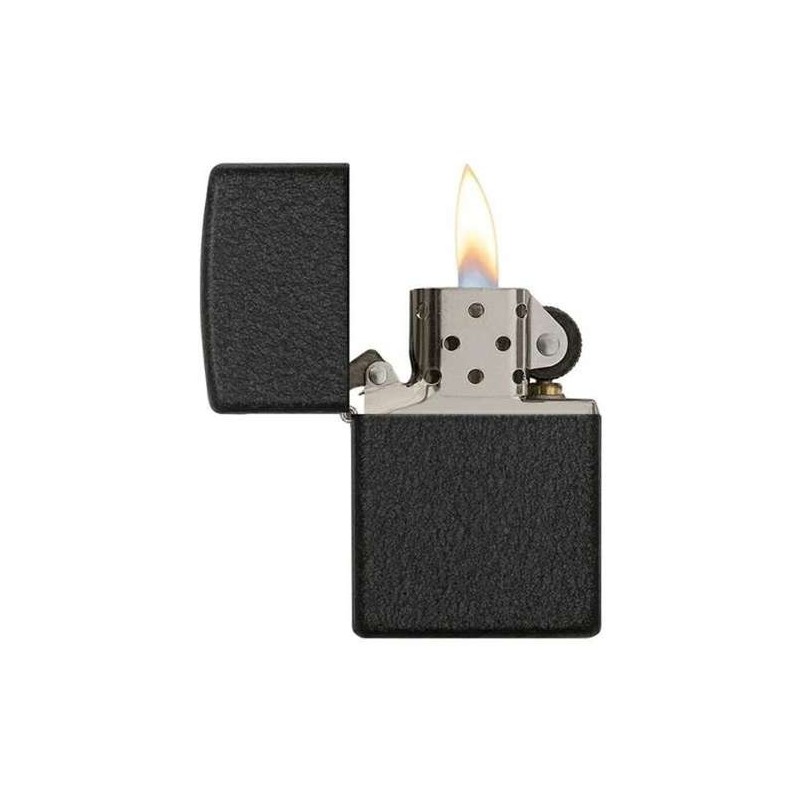 ZIPPO BLACK CRACKLE LIGHTER