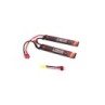 7.4v 1100mAh 20-40c LiPo Battery DOUBLE T-Deans and Tamiya Adapter - Evolution