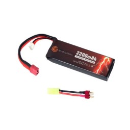 Batteria LiPo 7.4v 2200mAh 20-40c BRICK T-Deans e adattatore tamya - Evolution
