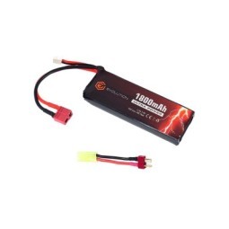 LiPo Battery 11.1v 1800mAh 20-40c BRICK T-Deans and Tamiya adapter - Evolution