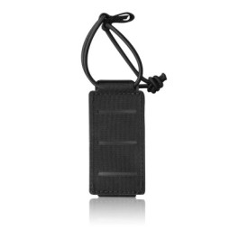 Laser Cut Semi-Rigid Pistol or SMG Magazine Pouch - Rotating Belt Mount - Black - AMOMAX