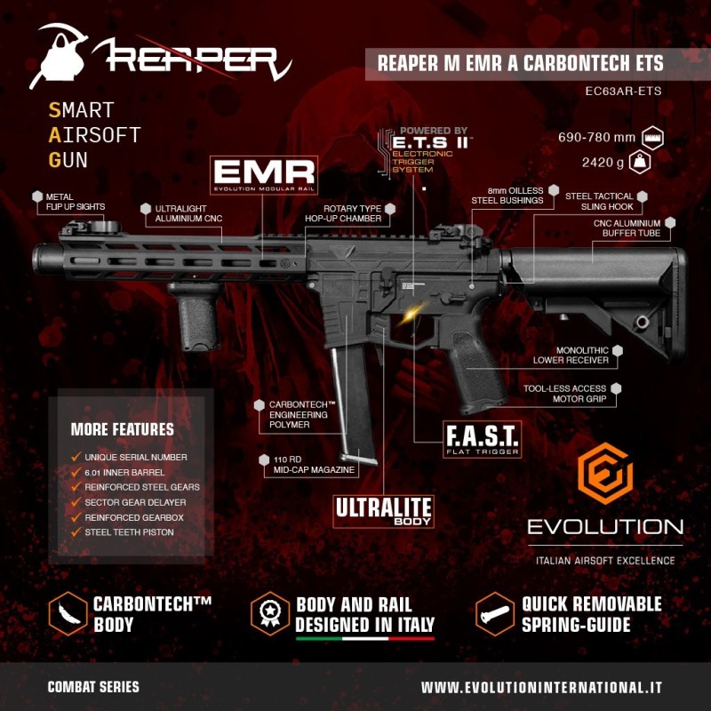REAPER M EMR A carbontech ETS II Electric SMG - EVOLUTION