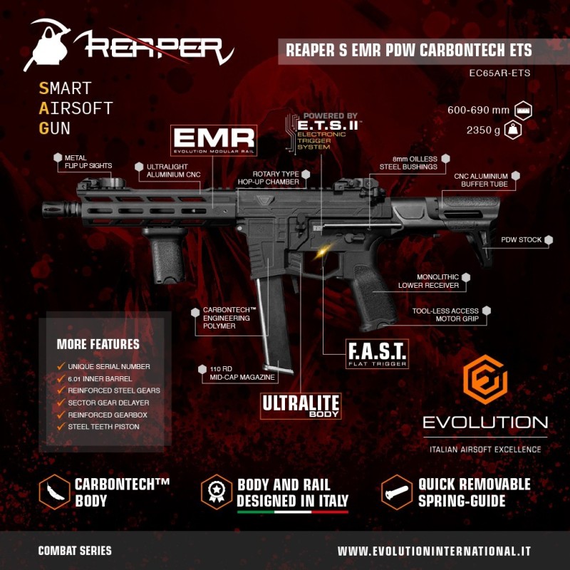 PDW elettrico REAPER S EMR carbontech ETS II - EVOLUTION