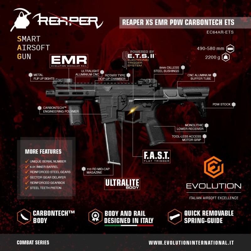 PDW elettrico REAPER XS EMR CARBONTECH ETS II - EVOLUTION