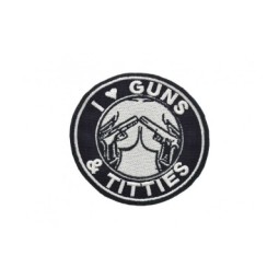Fabric Patch - GUNS AND TITTIES - La Patcheria