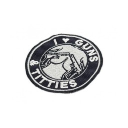 Fabric Patch - GUNS AND TITTIES - La Patcheria