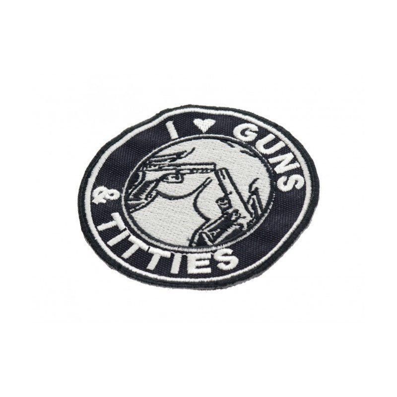 Fabric Patch - GUNS AND TITTIES - La Patcheria