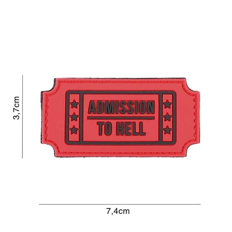 PVC PATCH HELL ADMISSION TICKET