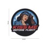 PVC PATCH KISS ME BEFORE FLIGHT - round