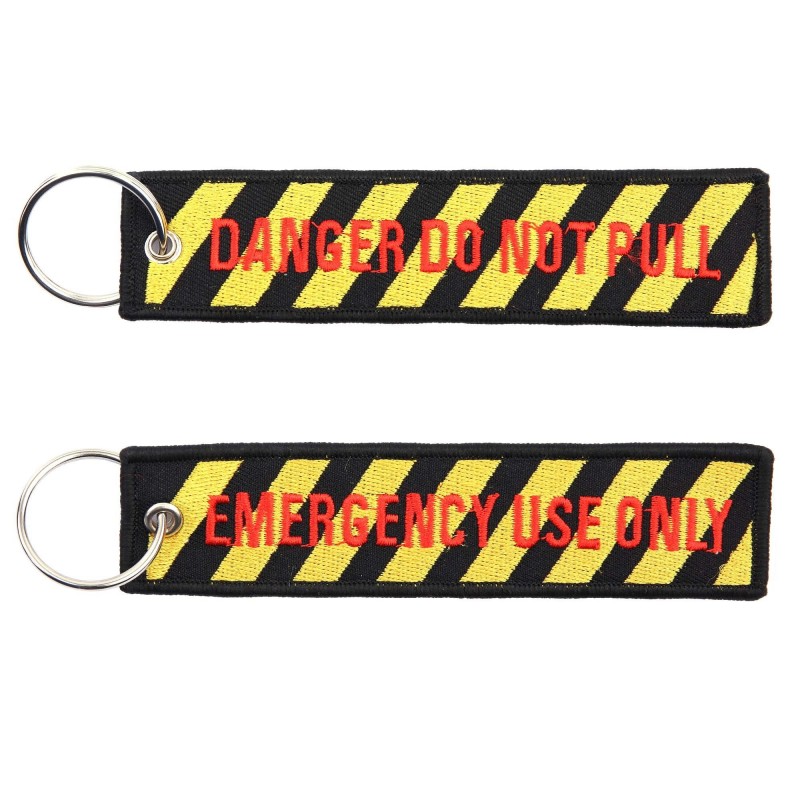Danger Do Not Pull Keychain