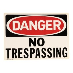 Cartello DANGER in plastica