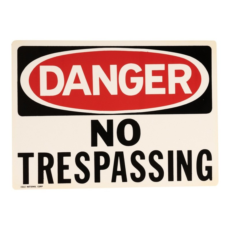 Cartello DANGER in plastica