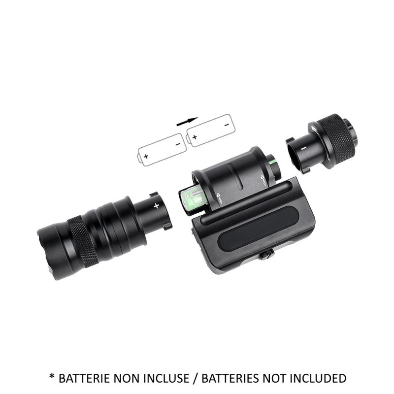 Tactical Rifle Flashlight with 90 Degree Mount - WADSN