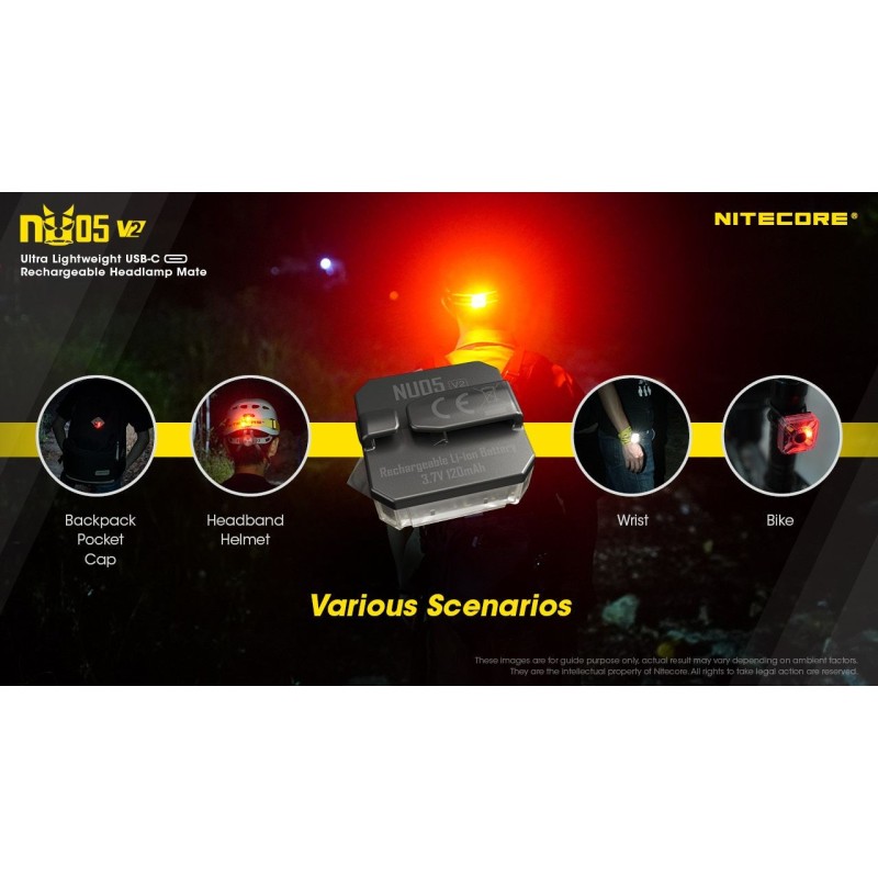 Luce multiruolo NU05 V2 ricaricabile - NITECORE