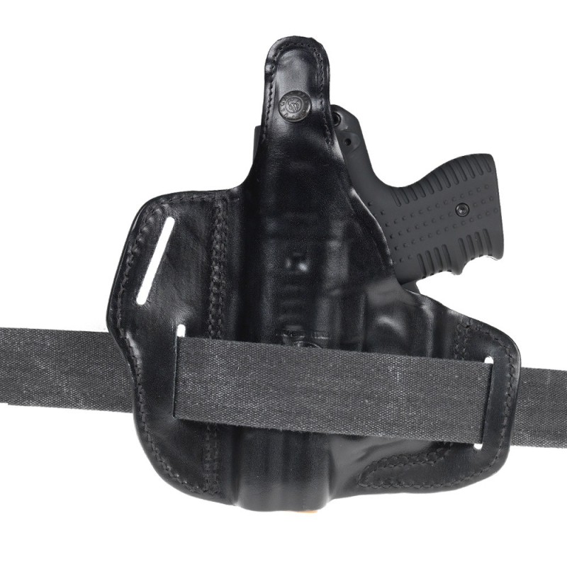 Leather Holster for JPX 4 Jet Protector, Semi-Axillary Belt - RADAR 1957