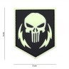 PVC Patch - PUNISHER WITH LIGHTNING BOLTS