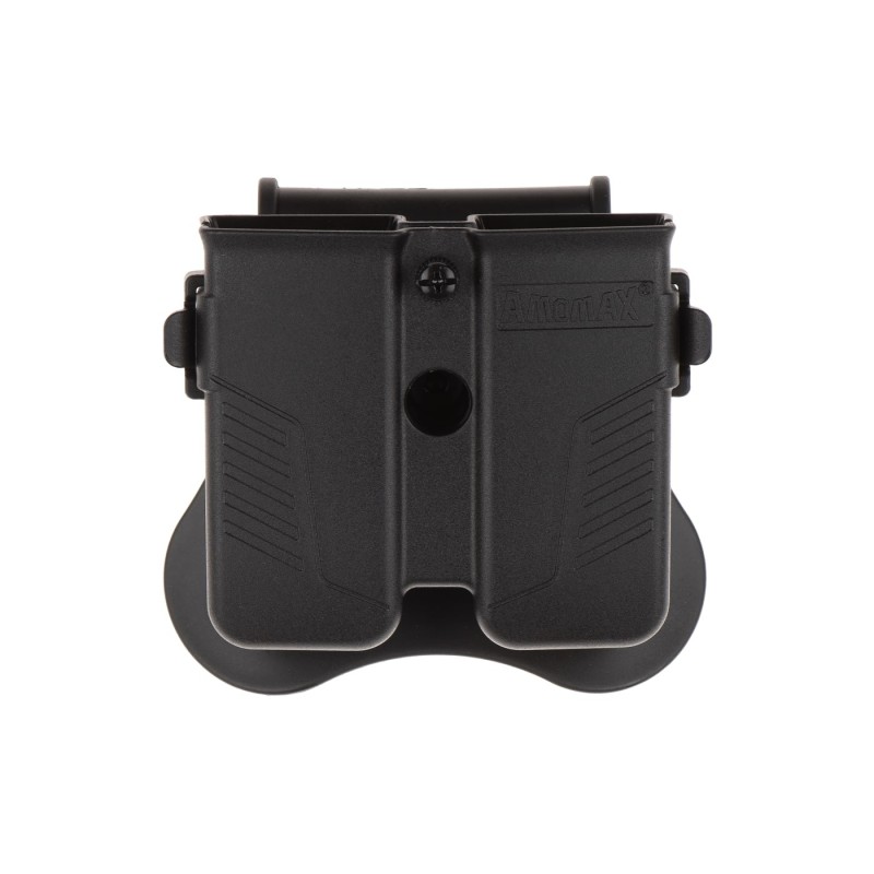 UNIVERSAL DOUBLE RIGID PISTOL MAGAZINE POUCH - 360 ROTO - AMOMAX