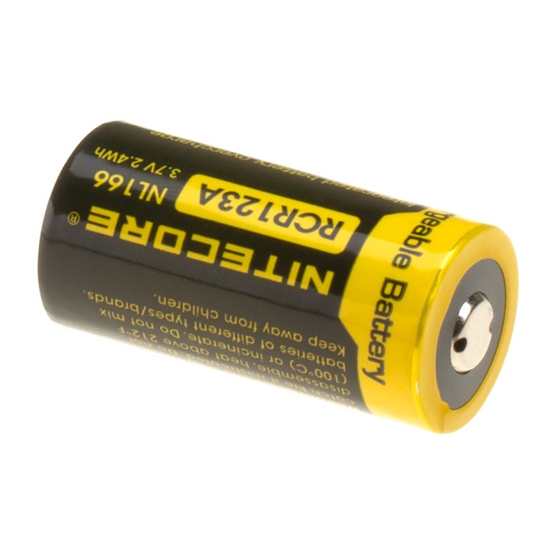 Batteria RICARICABILE  RCR123 - 650 mAh - NITECORE