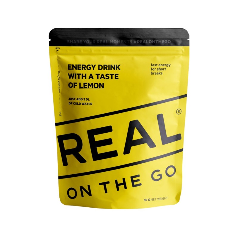 Energy Drink - LEMON FLAVOR - REAL ON THE GO - drytec
