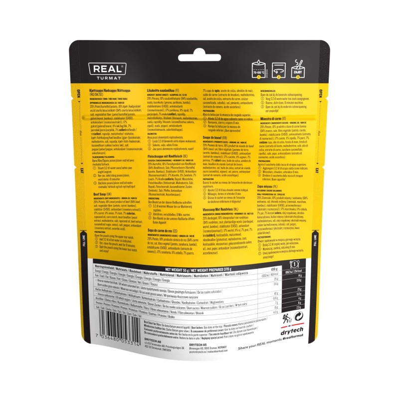 Single MRE - BEEF SOUP - REAL TURMAT - drytec