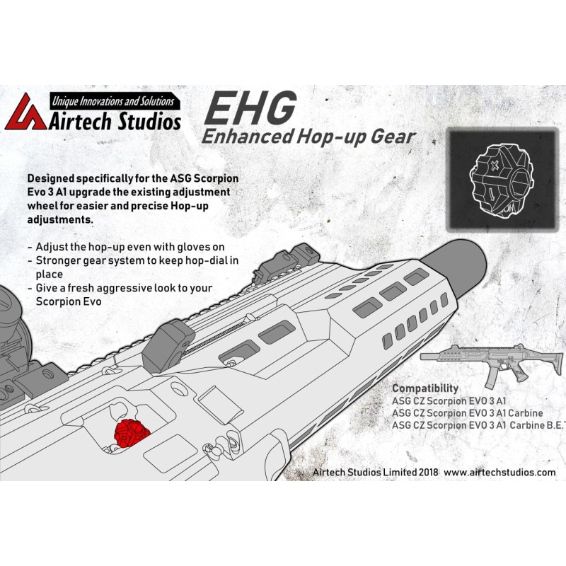 Airtech Studios ENHANCED EHA Hop-Up Adjustment Wheel for SCORPION EVO