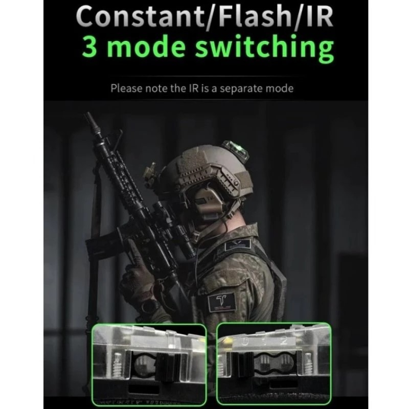 EARMOR F101 Stealth Identification Beacon IPX8 Green-White-IR