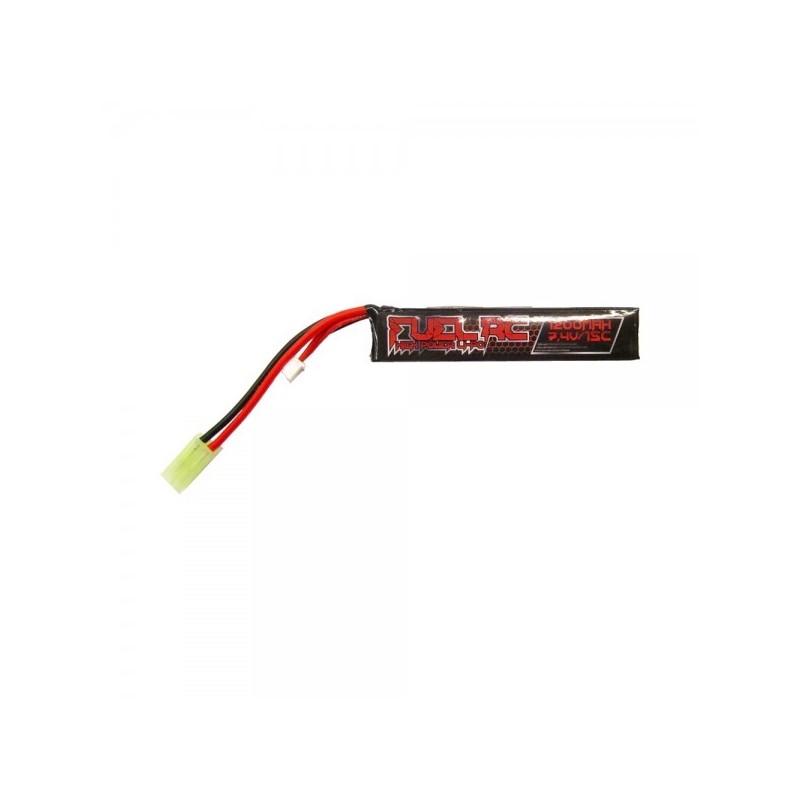 LiPo Battery 7.4v 1200mAh 15c SINGLE - FUEL RC