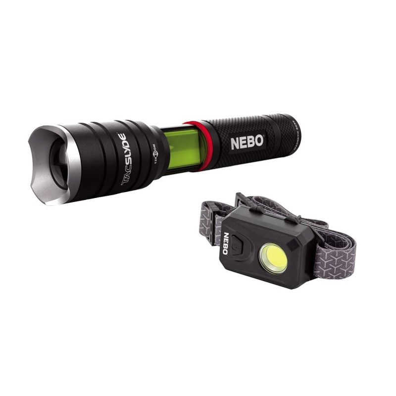 NEBO TAC SLYDE 300 + HEADLAMP 150 COMBO Torch KIT