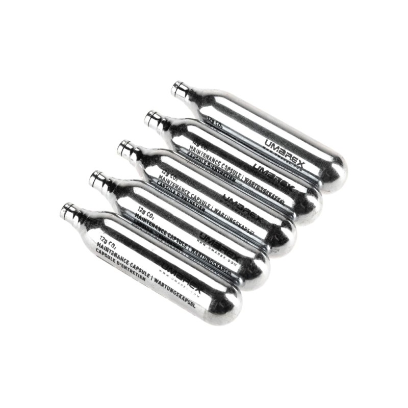 Set of 5x 12g LUBRICANT CO2 Cartridges for Maintenance - UMAREX