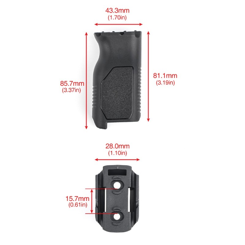 Impugnatura frontale con passa cavi AVG  M-LOK e KEYMOD - Wadsn