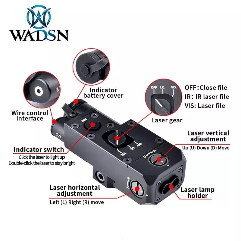 Modulo di puntamento laser CQBL-1 con supporto torcia - WADSN