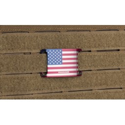 Placca ACCIAIO con BANDIERA USA per passante MOLLE- M4MAGS