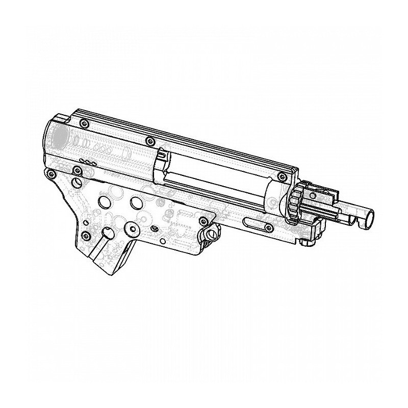 Retro arms CNC Split gearbox v.2 with int. Hop Up Chamber - QSC 8mm