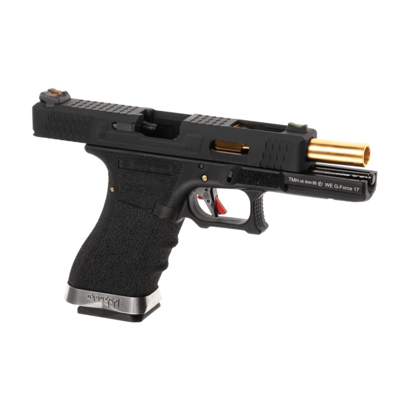 Pistola  a gas G-FORCE 17 carrello NERO canna ORO - WE