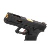 G-FORCE 17 Gas Blowback Pistol with BLACK Slide and GOLD Barrel - WE