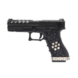 G18 HEX CUT VX02XX Full Auto Gas Blowback Pistol - AW Custom
