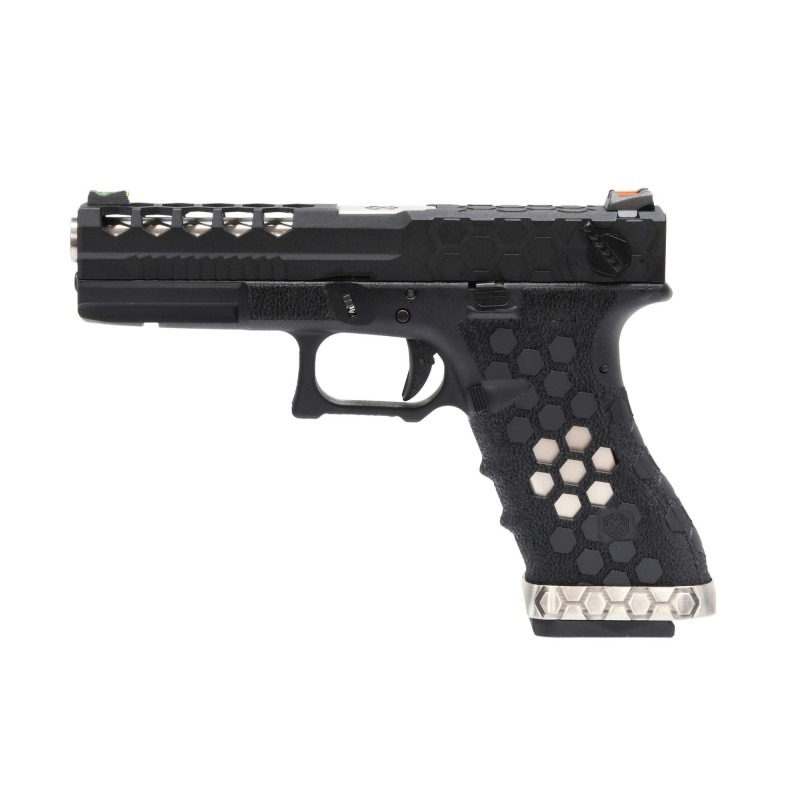 G18 HEX CUT VX02XX Full Auto Gas Blowback Pistol - AW Custom