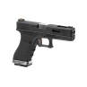 Pistola a gas G-FORCE 17 carrello NERO canna  SILVER - WE